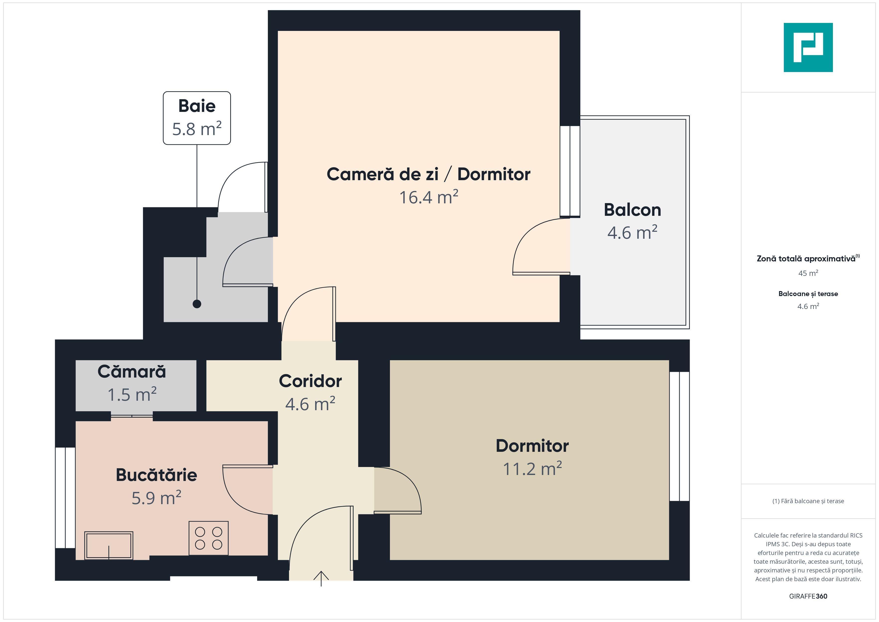 Apartament 2 camere, Central (Piața 700) Timișoara - 9