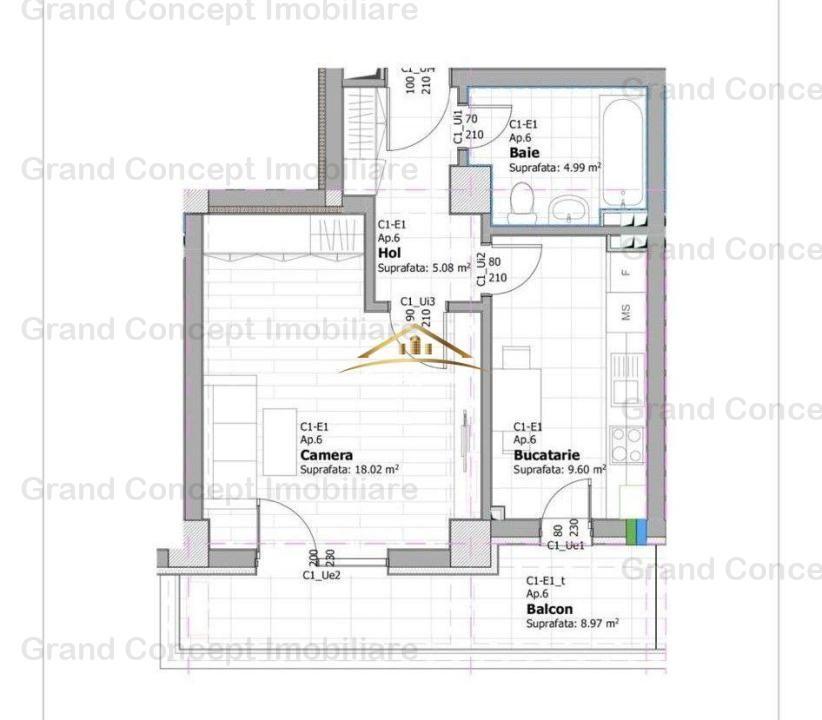 Apartament 2 camere, Tatarasi, 61.90 mp / €114.220 Cod Oferta: 7063 - 8