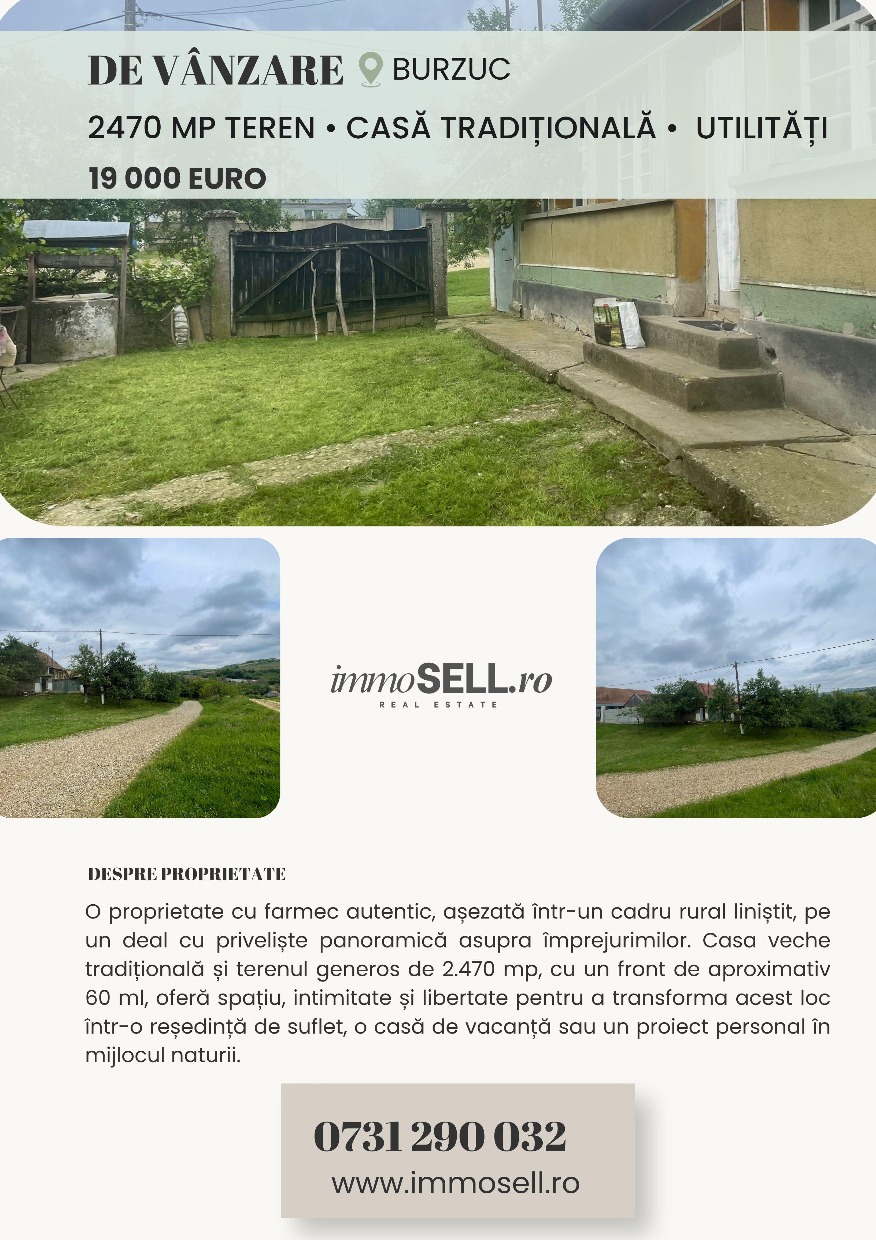 De vânzare | Casă tradițională pe deal + teren 2.470 mp | Sat Burzuc | - 7