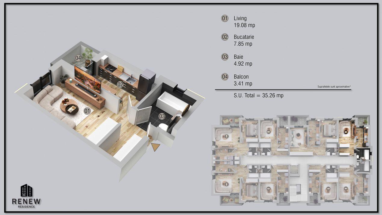 Garsoniera in zona Militari Residence finalizare aprilie 2026 - 4