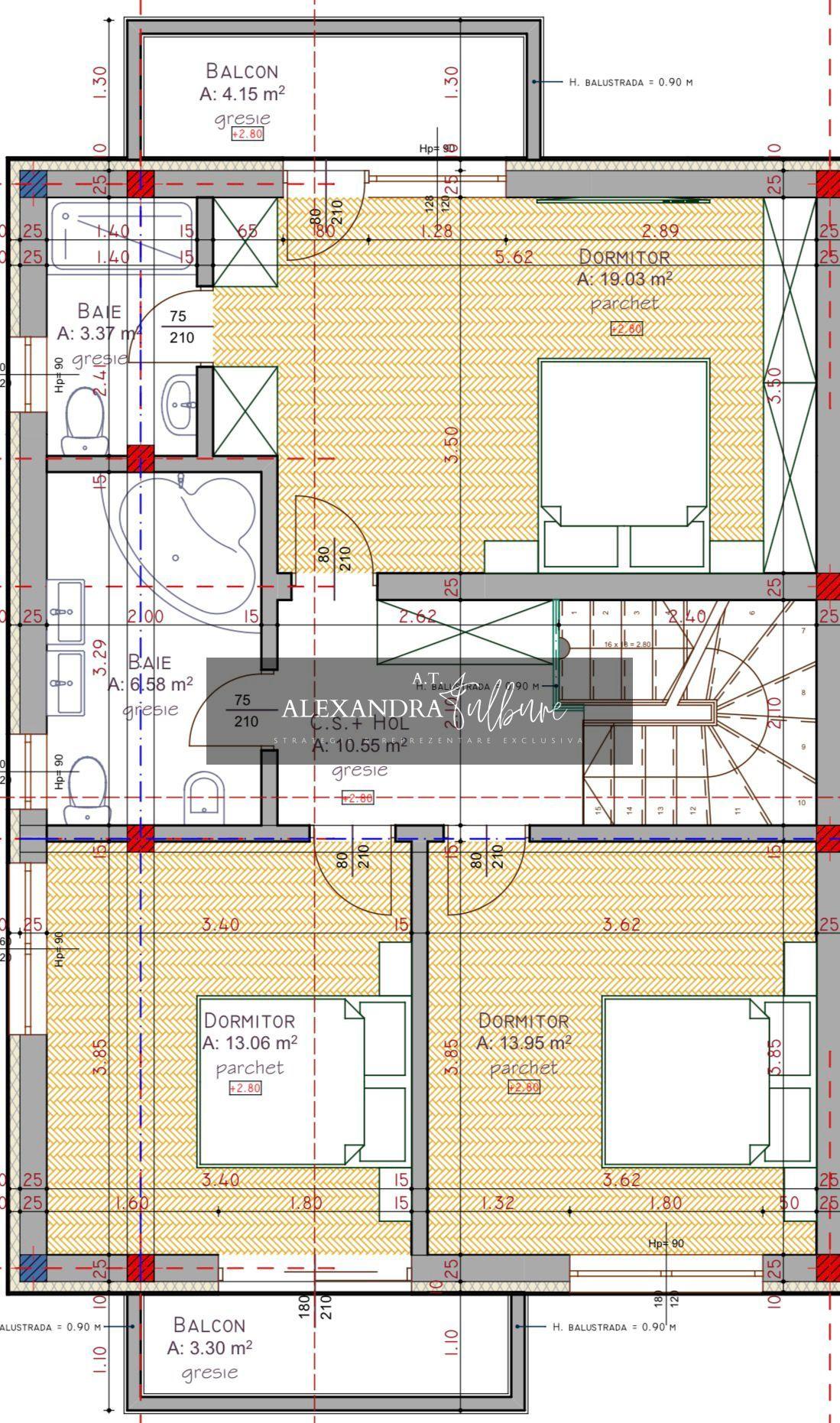 Duplex 4 camere decomandate | 120 mp utili | 180 mp curte | P+ET+POD - 78