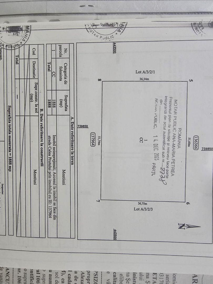 Teren intravilan in Galati, str. Macului, sup. 2100 mp - 70 euro/mp - 3