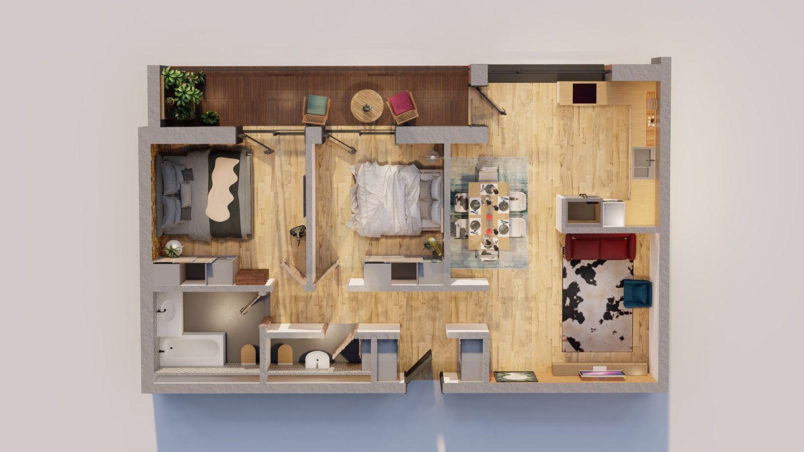 Apartament premium 75 mp utili cu parcare subterana si boxa Central - 8