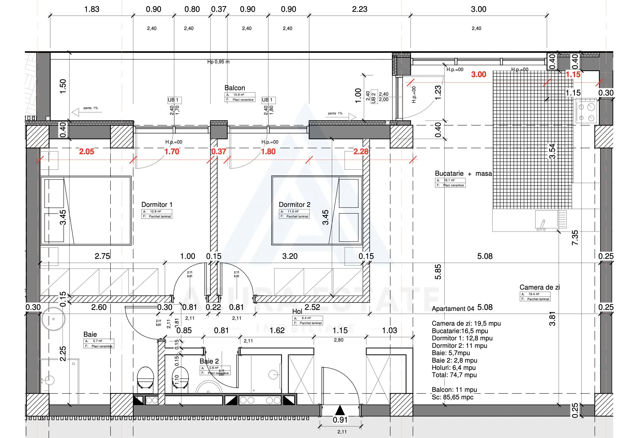 Apartament premium 75 mp utili cu parcare subterana si boxa Central - 9