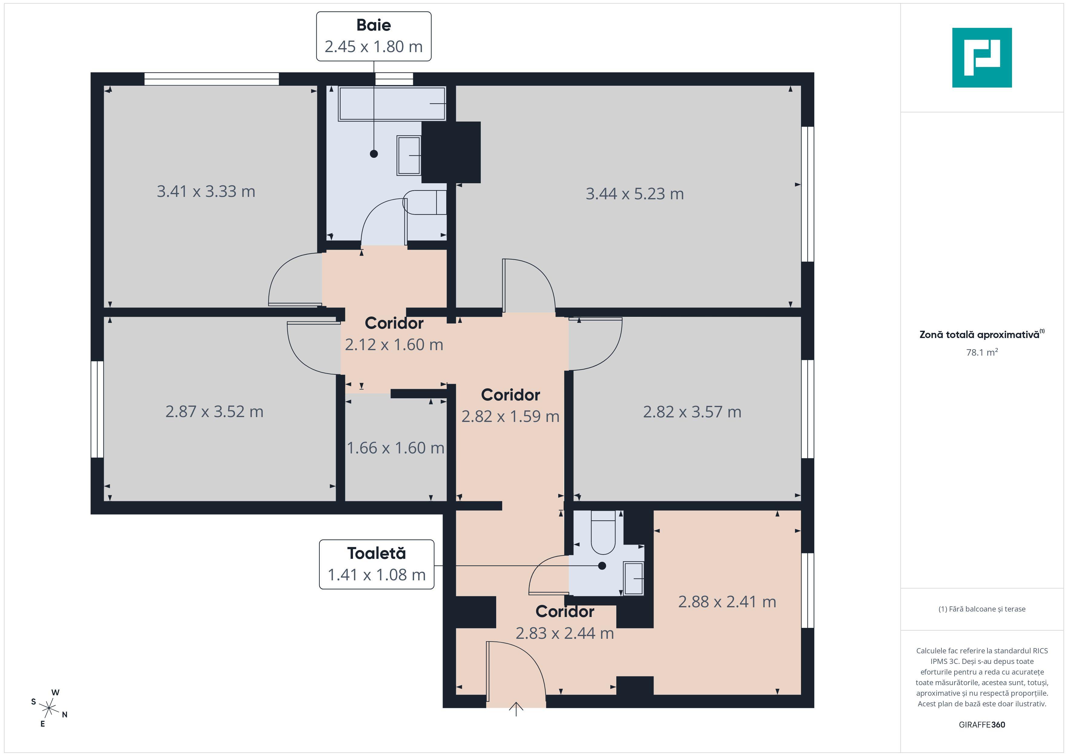 Ap. 4 camere, bloc anvelopat, 2 băi Freidorf - 6