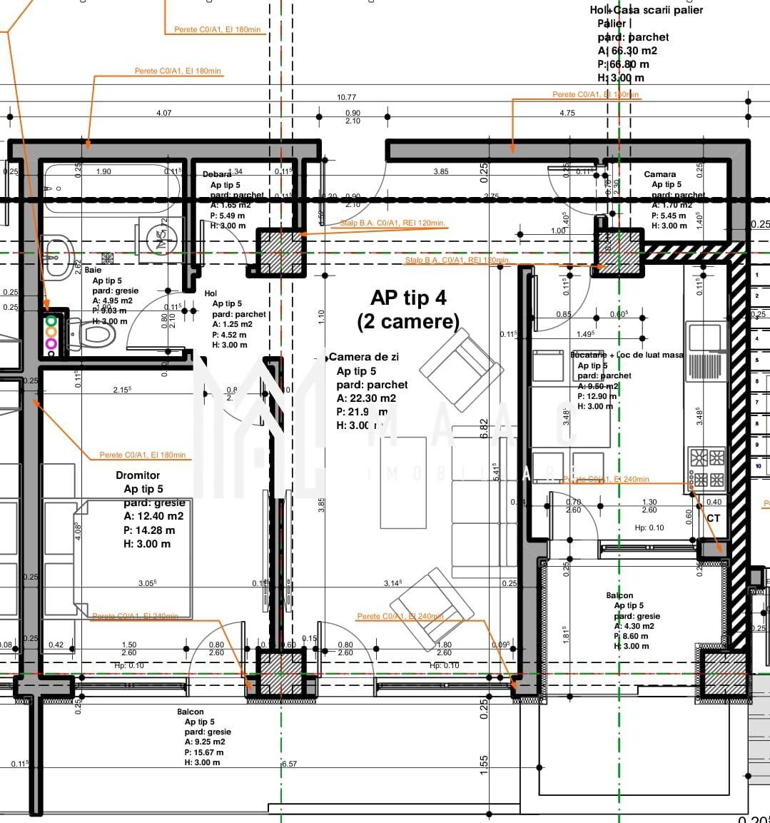 Apartament | 2 camere | 66,45 MPU | 2 Balcoane | Veterani - 6