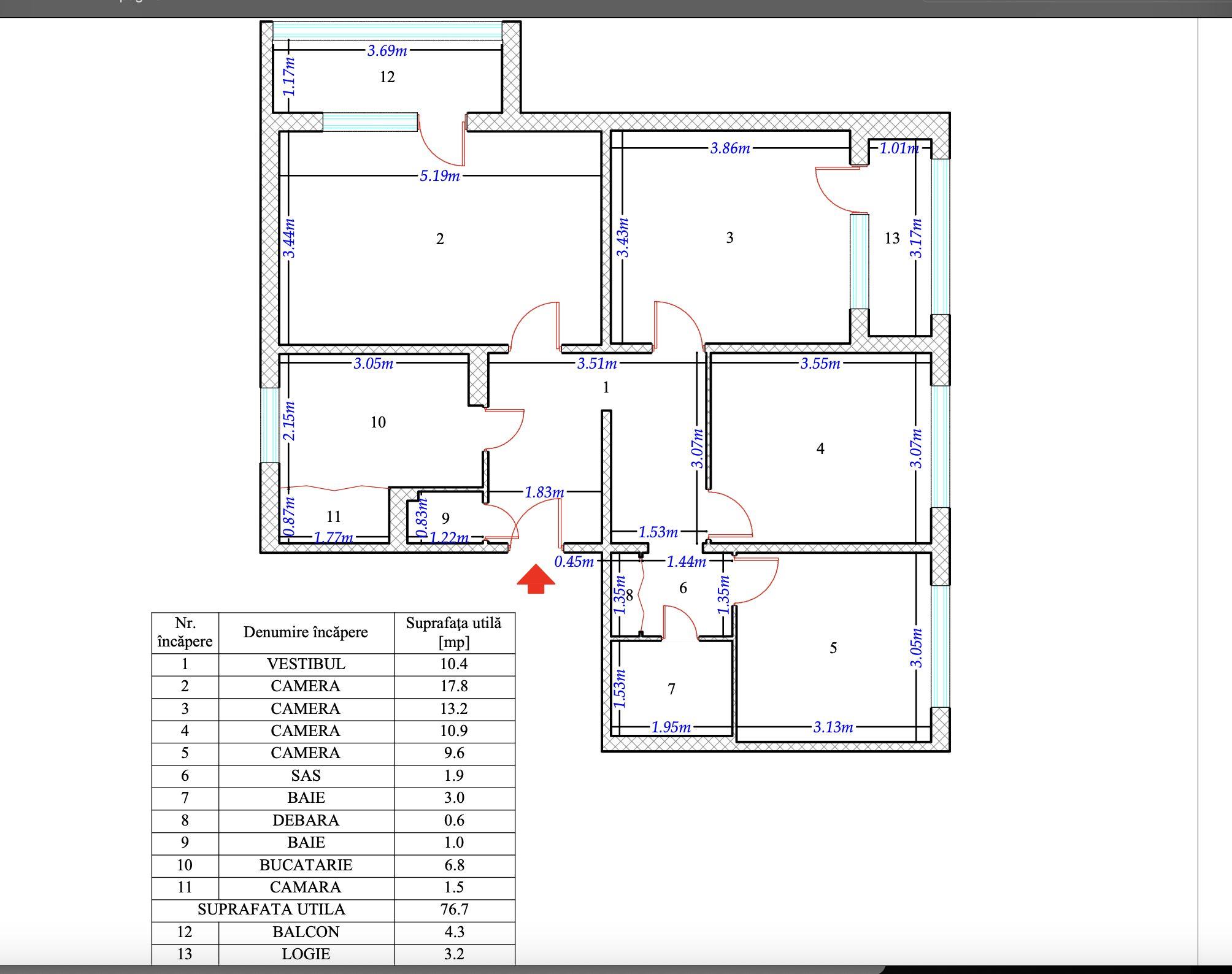 Apartament 4 Camere-Piata Sudului
