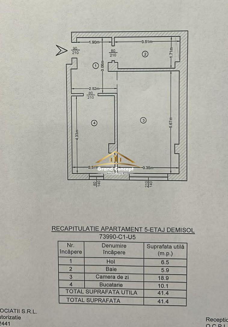 Apartament 1 camera, Valea Lupului, 41.40 mp €77.500 Cod Oferta: 11768 - 8