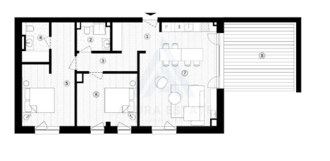 Apartament premium 3 camere în Țiglari cu vedere la lac și terasă - 10