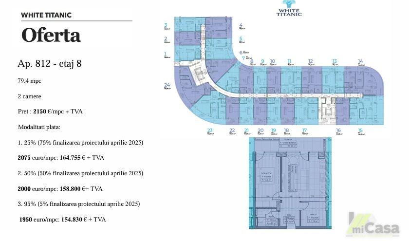 Apartament 2 Camere - Complex Rezidențial WHITE TITANIC - Mamaia - 13