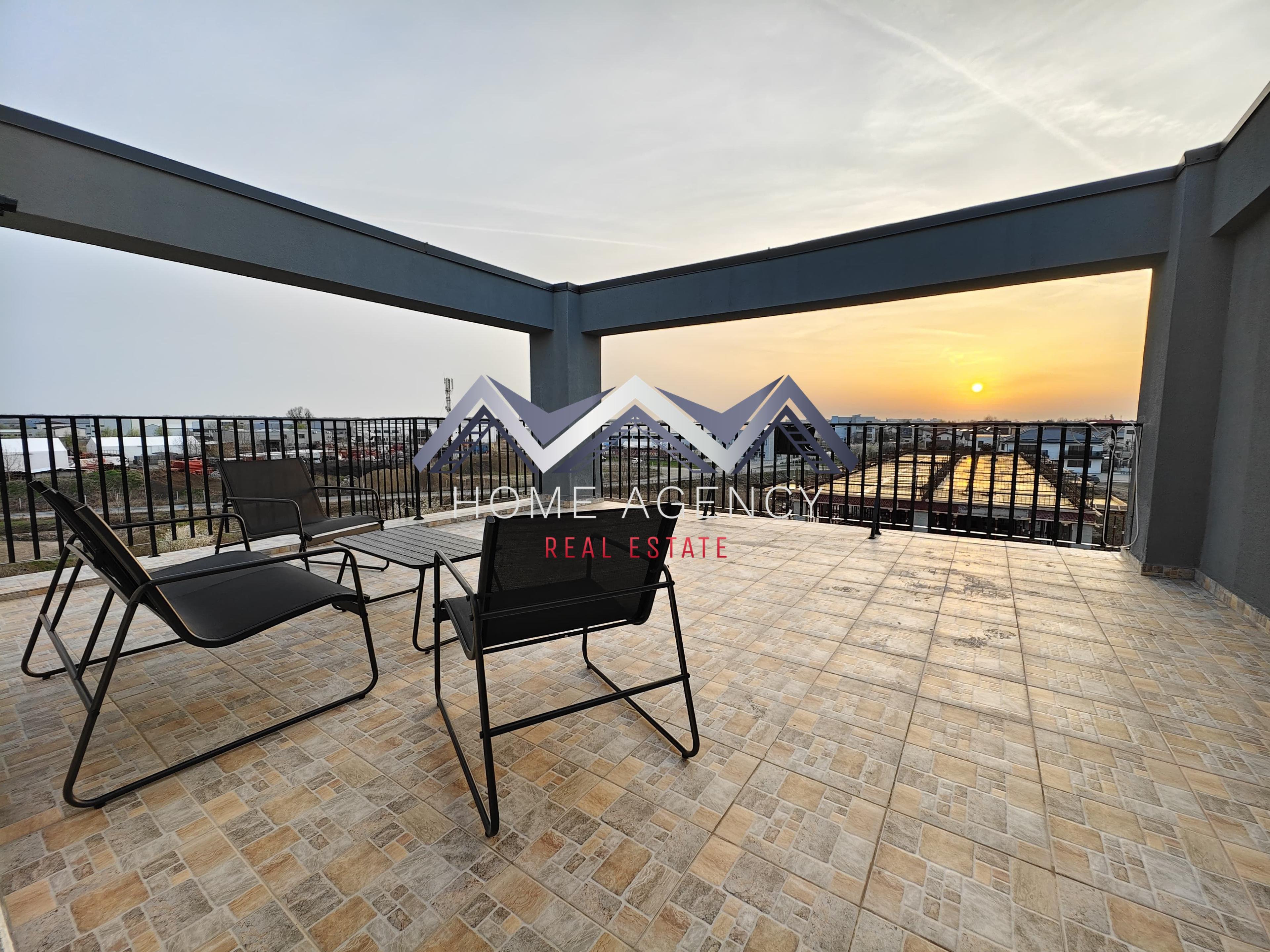 Apartament 2 camere Otopeni + terasă 30 mp | prima închiriere