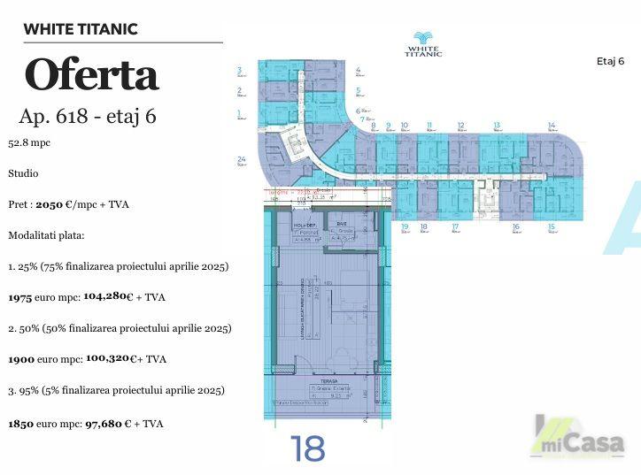 Apartament 1 Camera - Complex Rezidențial WHITE TITANIC - Mamaia - 12
