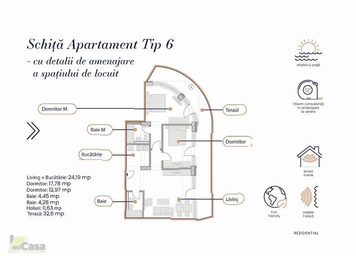 Apartament 3 Camere - Complex Rezidențial WHITE SEA - Mamaia - 12