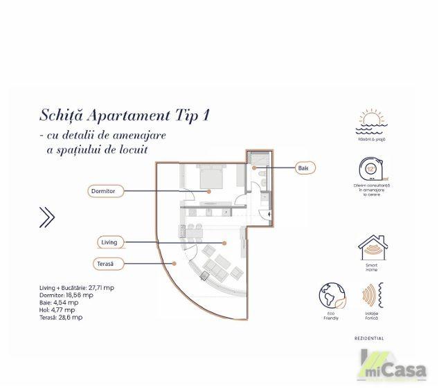Apartament 2 Camere - Complex Rezidențial WHITE SEA - Mamaia - 8