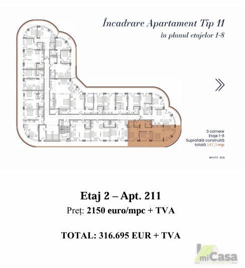 Apartament 3 Camere - Complex Rezidențial WHITE SEA - Mamaia - 8