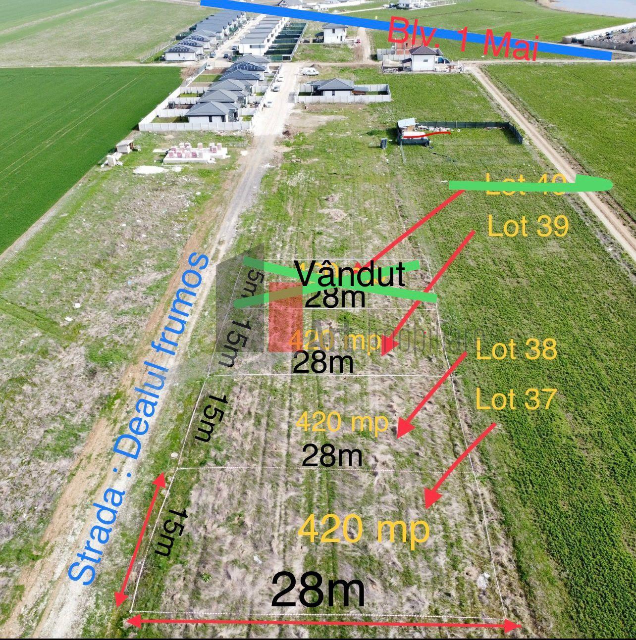 De vânzare 3 loturi de teren in comuna Berceni-Vidra - 2