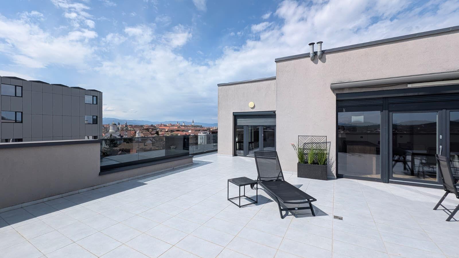 Penthouse 3 camere, 87 mp,cu terasa 150 mp, garaj subteran, zona City - 1