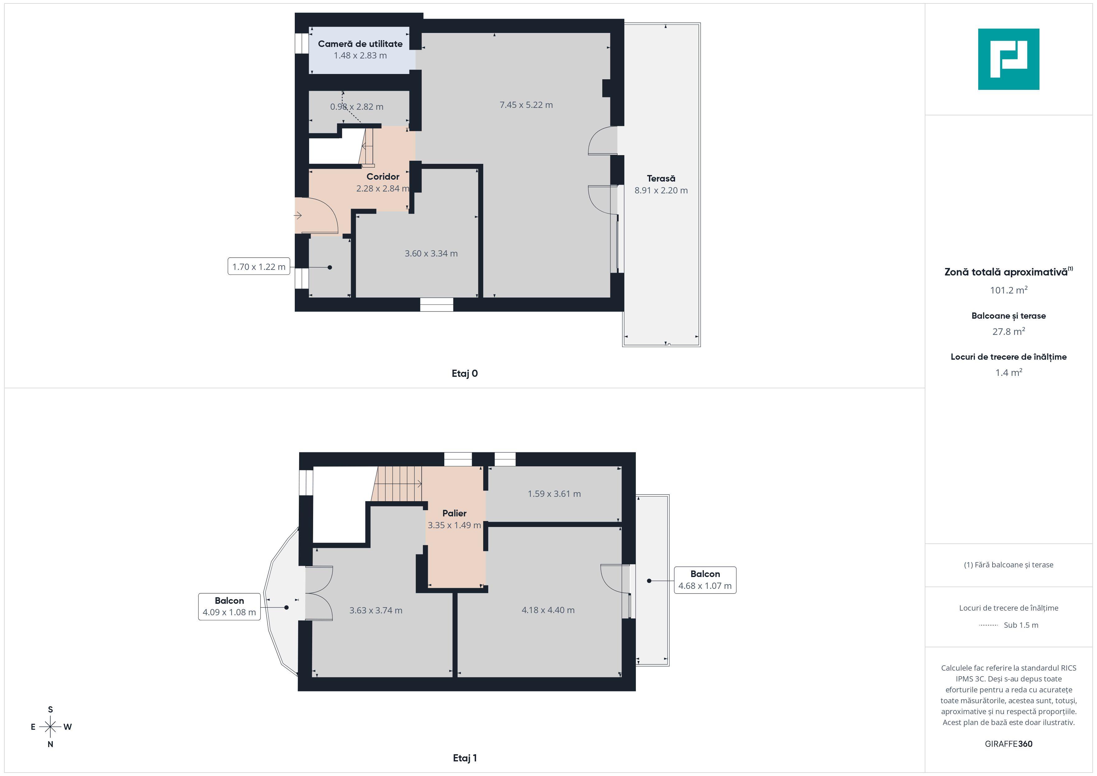 Duplex luminos 101 mp utili, teren 350mp în Covaci - 6