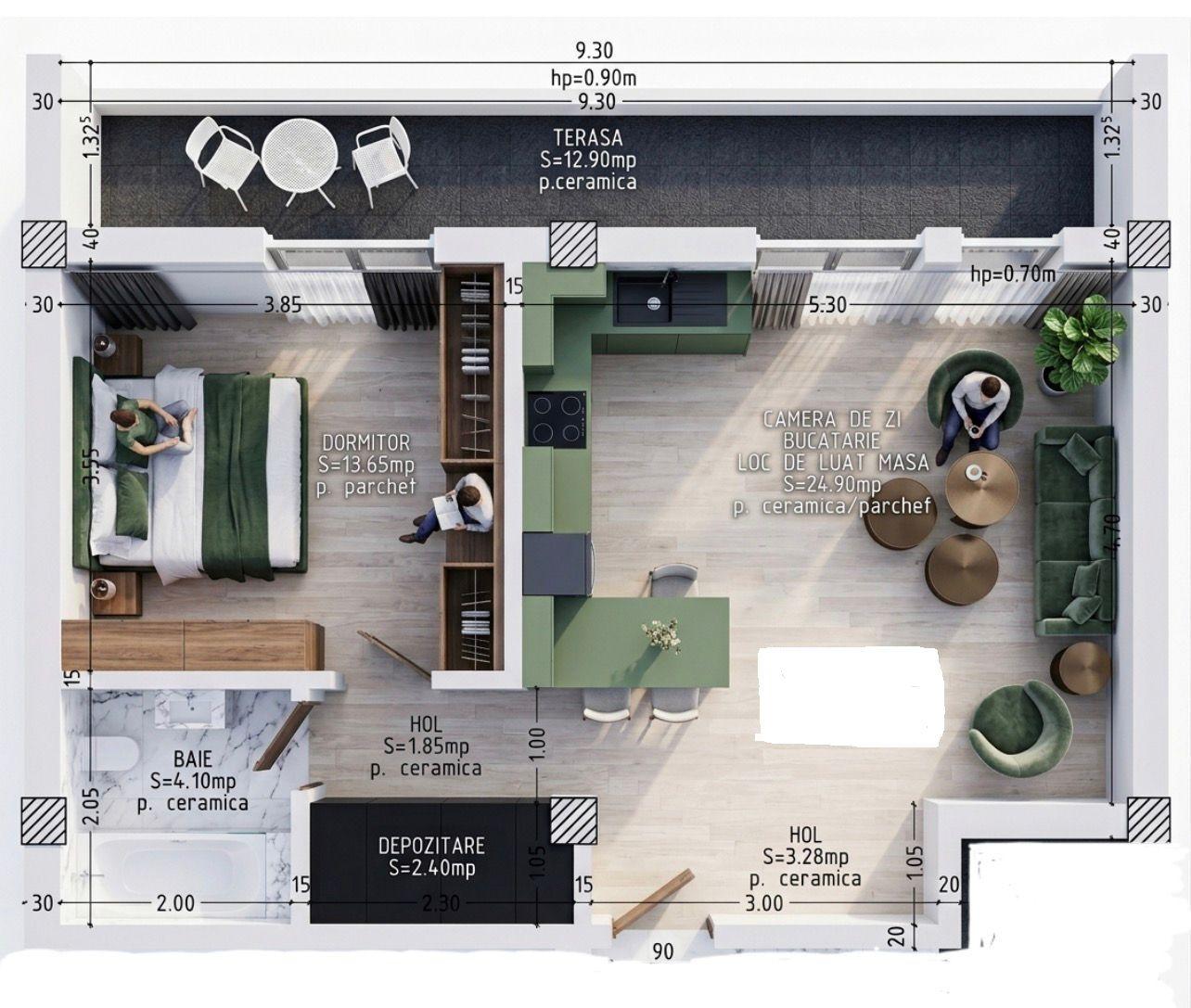 Apartament cochet la etajul 1, într-o zonă liniștită și verde - 3
