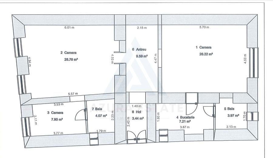 Apartament modern cu 3 camere 91 mp utili 2 bai pe Mitropoliei - 11