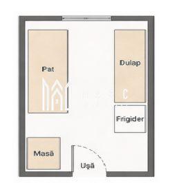Cameră 11 mp | Baie comună | Etaj 4 | Disponibilă imediat | Cisnădie - 3