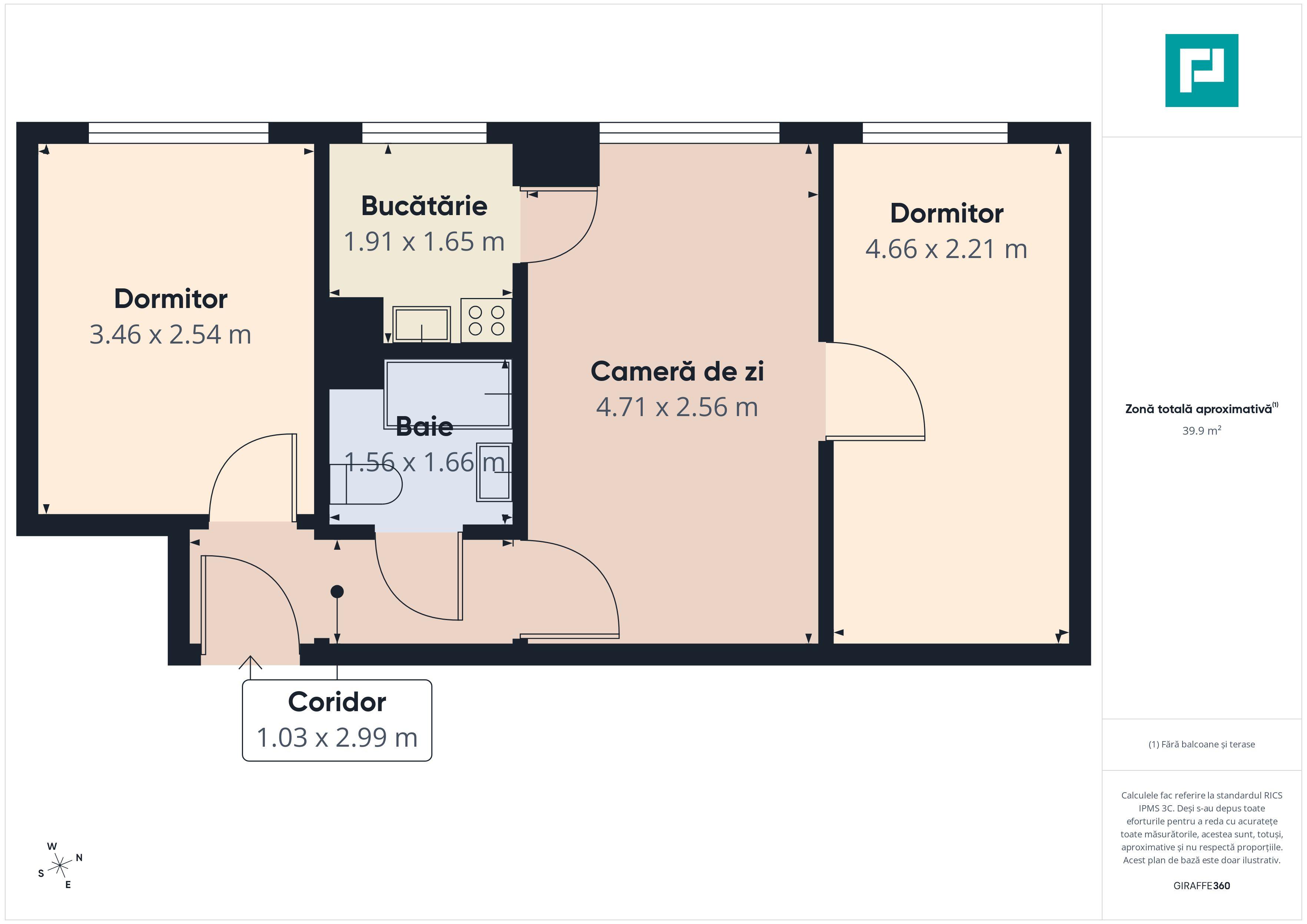 3 camere la super pret – Str. Borsecului - 9