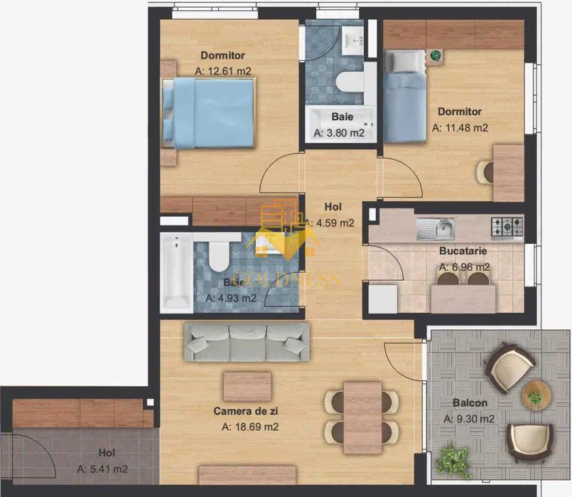 3 camere, modern, parcare, Buna Ziua, Zona Grand Hotel Italia, LIDL - 8