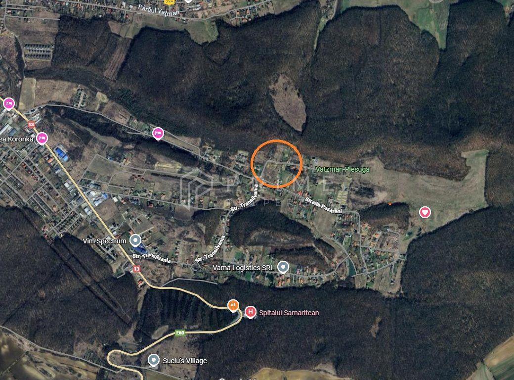 Teren 2.000 mp Corunca – vedere panoramică, lângă pădure, 70 €/mp - 2