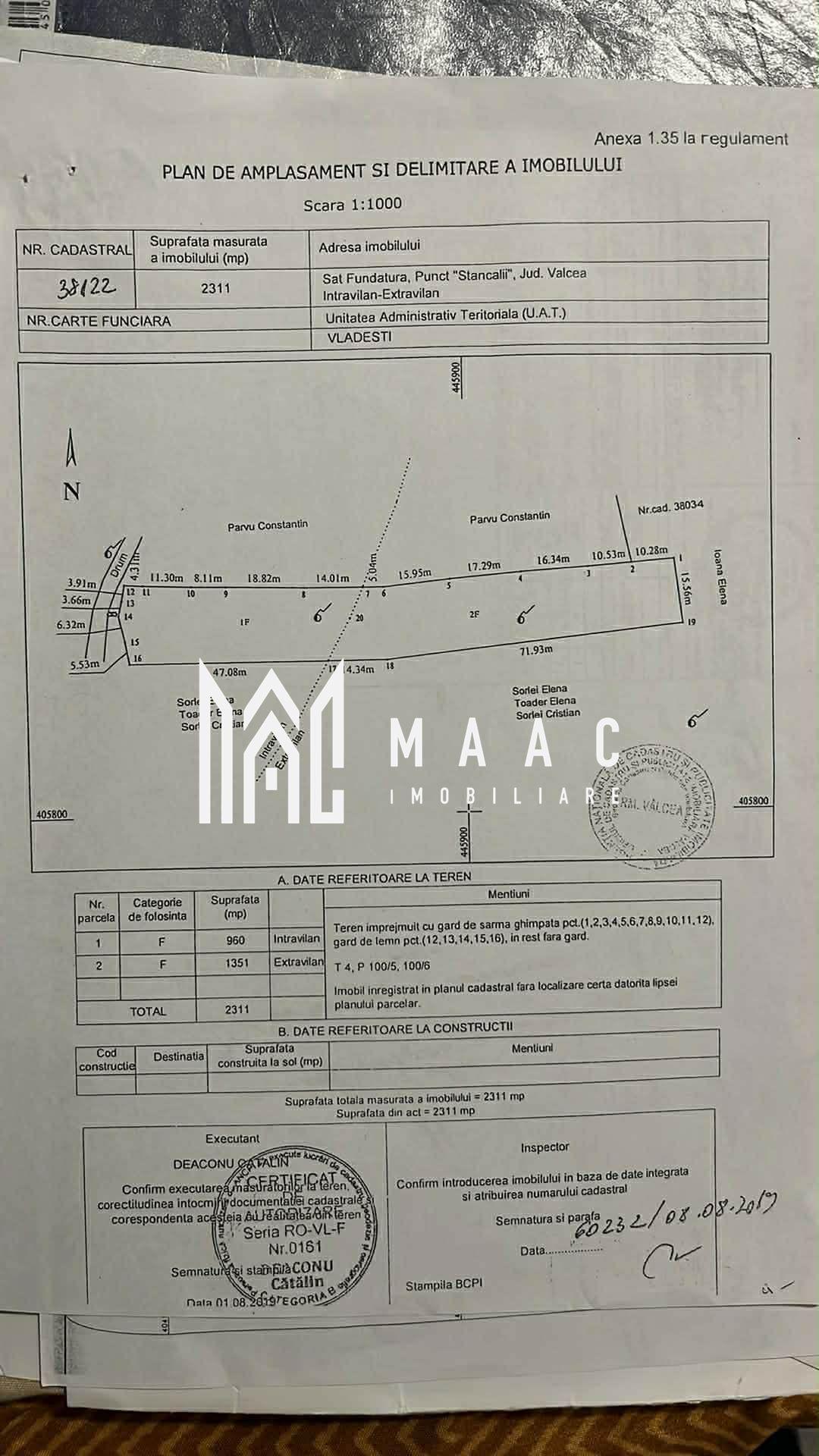 Teren Vladesti | 2311 mp | Intravilan +extravilan | - 4