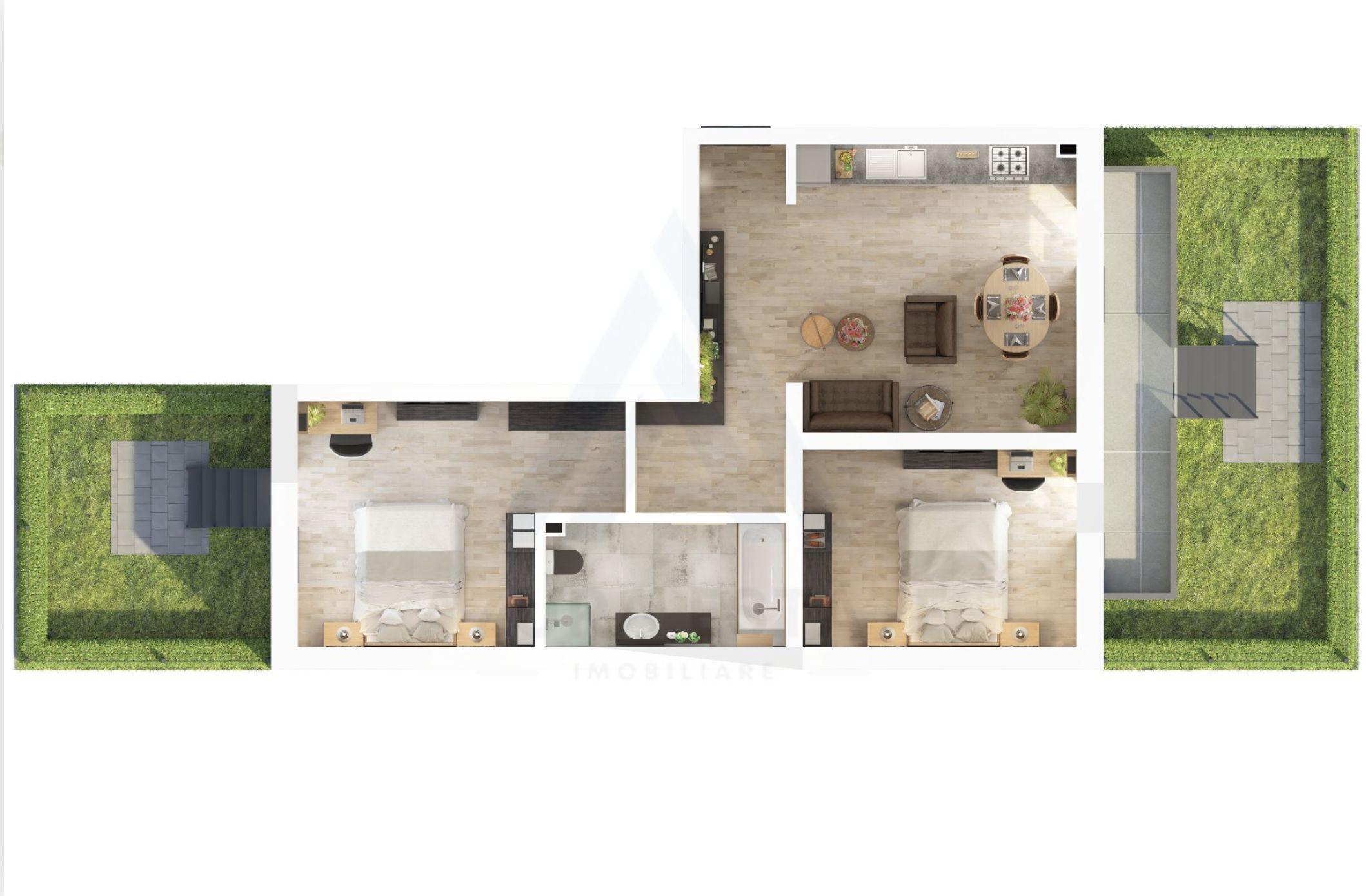Apartament 3 camere parcare gradina 47 mp in zona D-na Stanca - 2