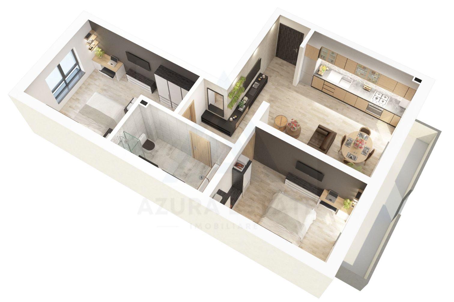 Apartament 3 camere 61 mp utili balcon 7.8 mp si parcare pe Dna Stanca - 8