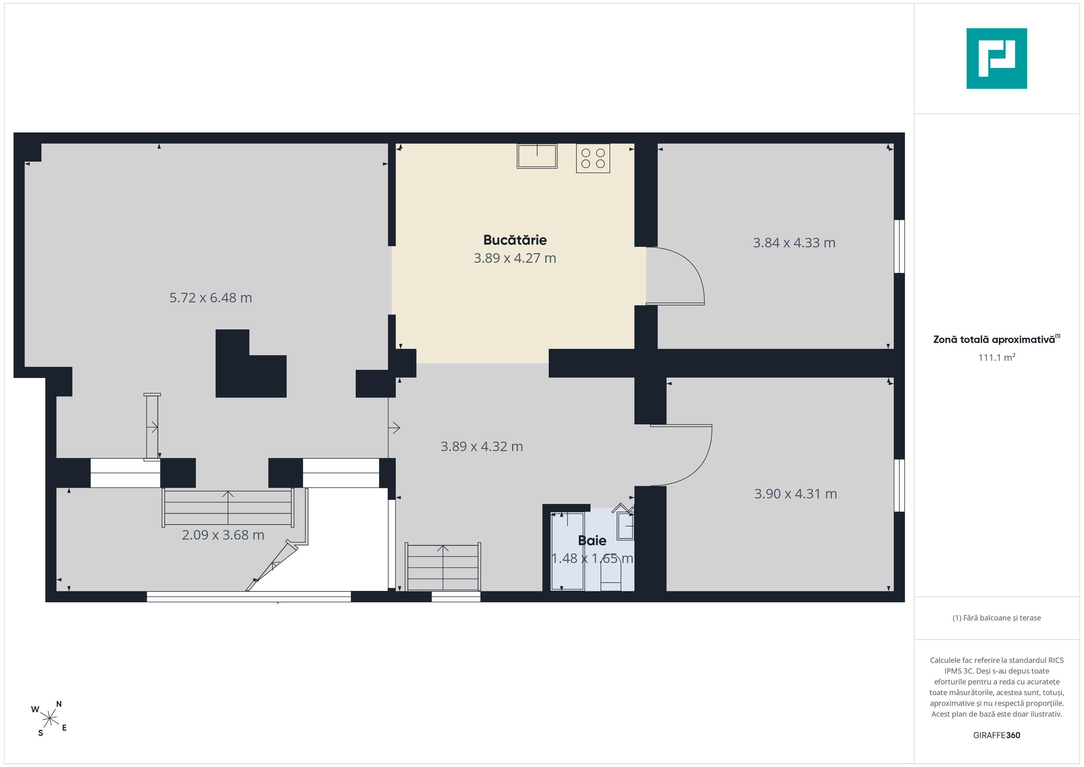 Apartament spațios pe strada Ion Ghica - 12