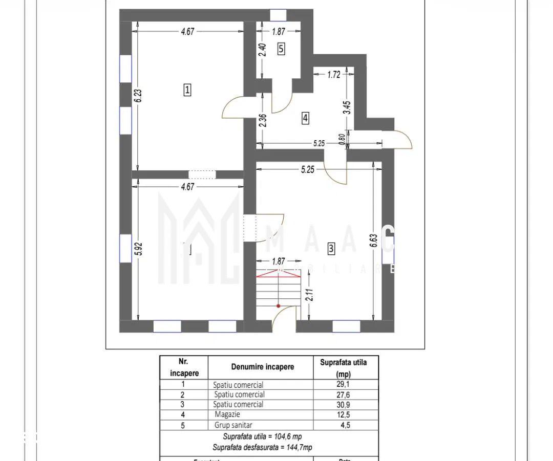 Spațiu comercial de închiriat | Piața Cibin, Sibiu | 105 mp utili - 3