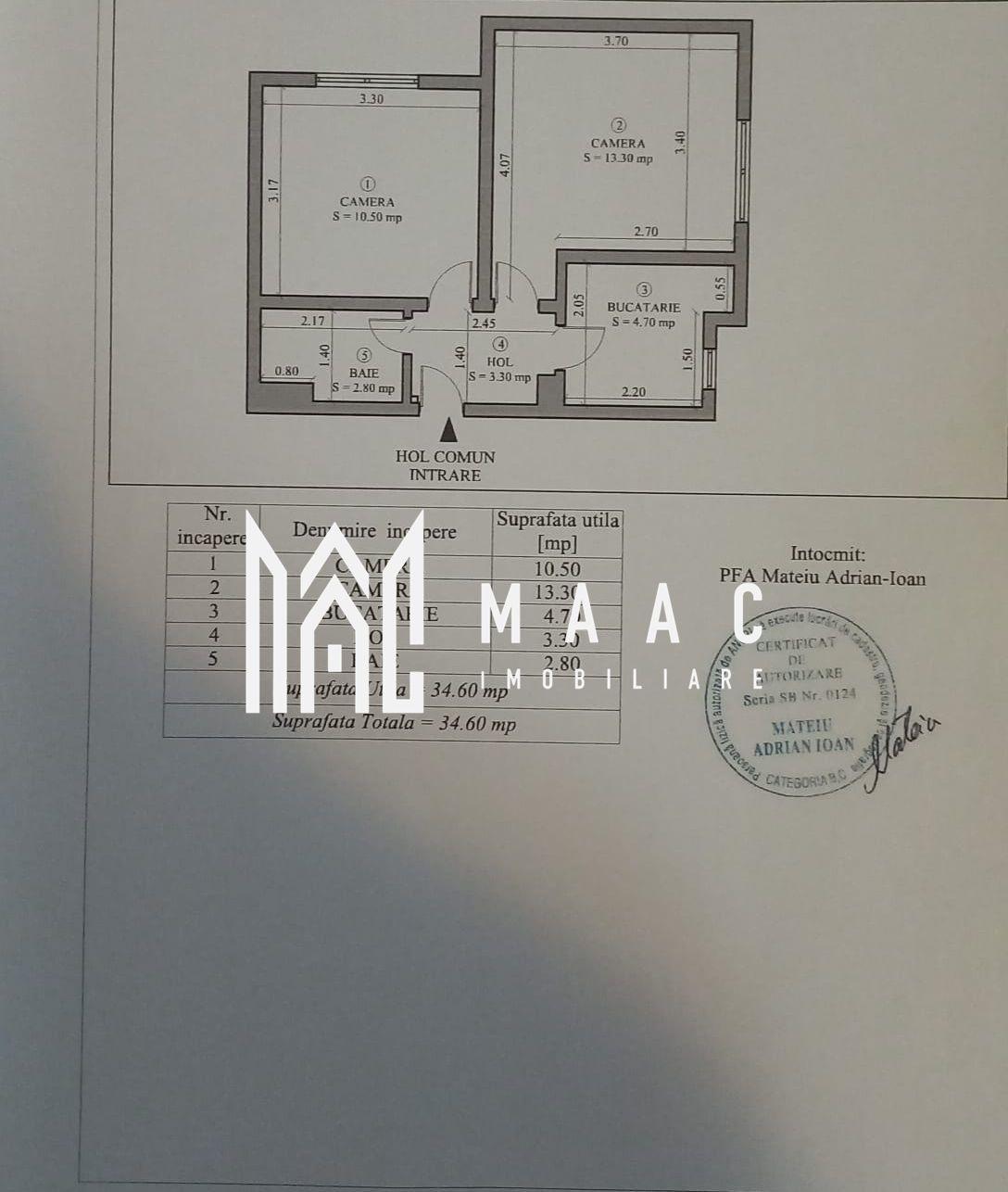 Apartament de vânzare 2 camere | Central, Cisnădie | 35 mp, etaj 2/4 - 1