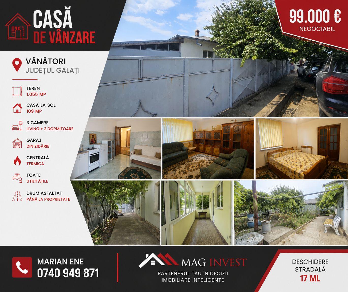 Casa la sol cu teren 1055 mp si livada - Vanatori, Galati - 1