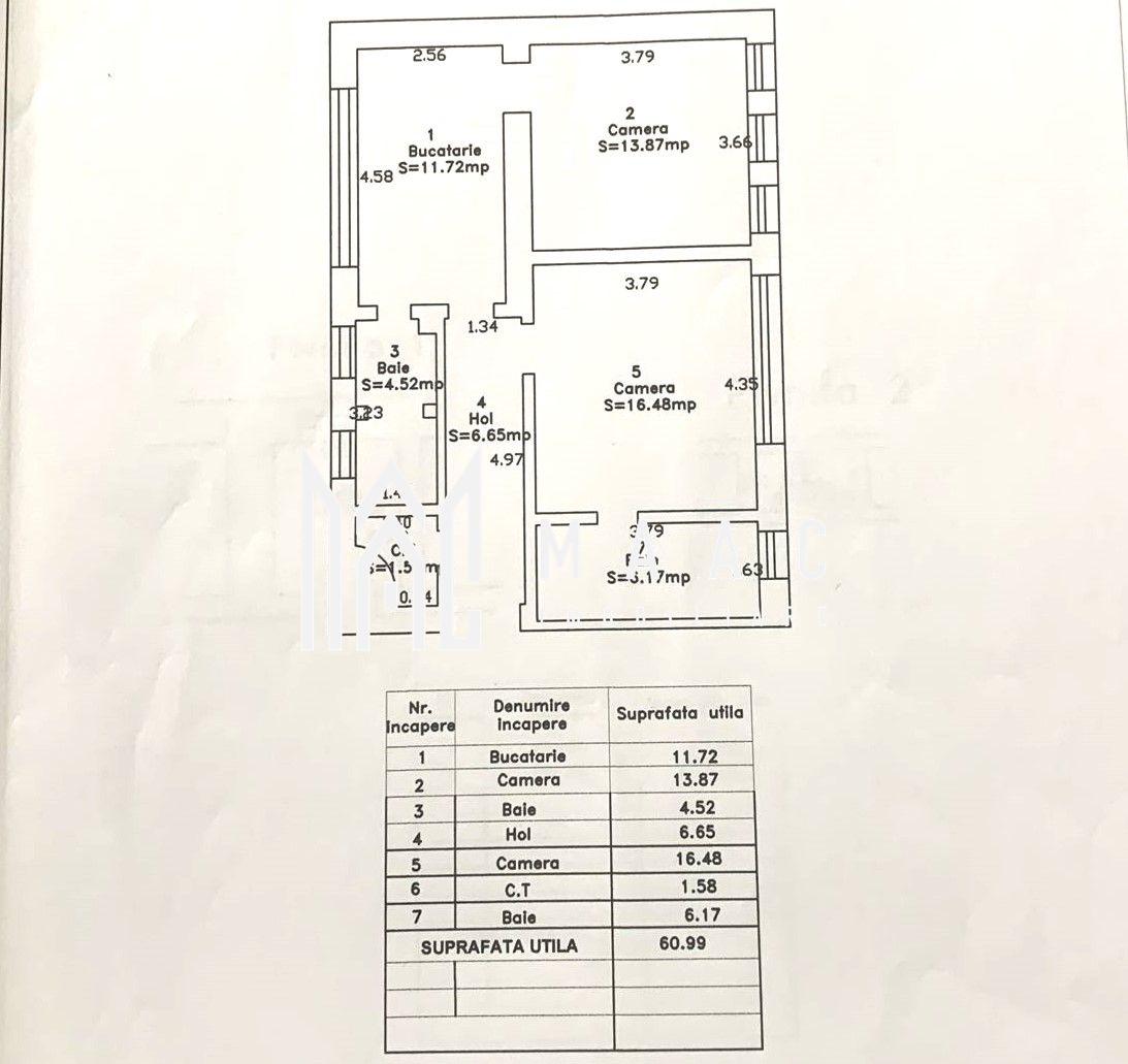 Apartament 2 camere decomandat | Sibiu Ultracentral | 61 mp, 2 băi - 1