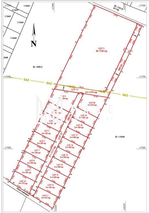 Teren extravilan 500 mp | Daia, Sibiu | acces din drum județean - 2