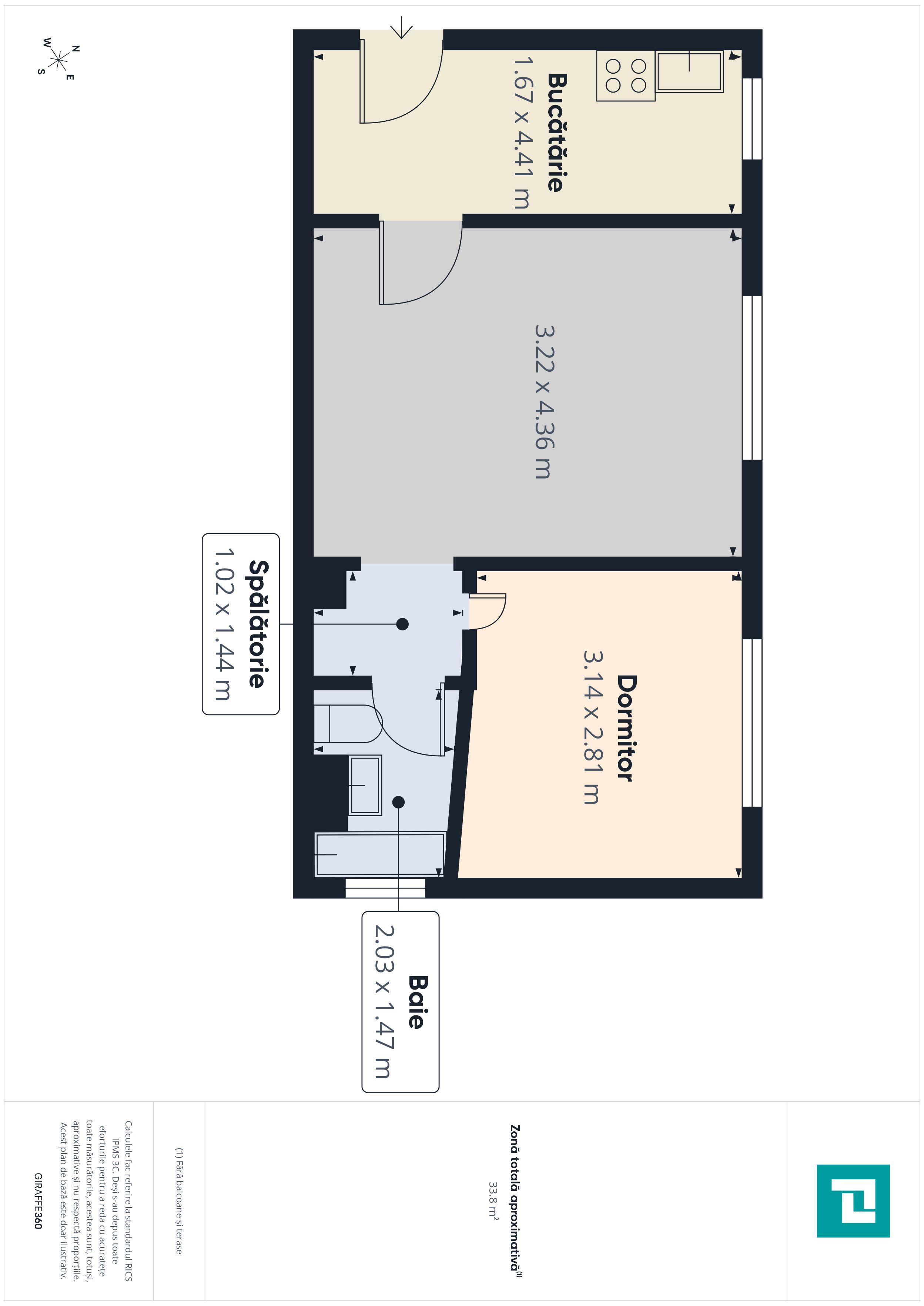 Apartament 2 camere, G. Ureche, zona D. Cantemir - 8