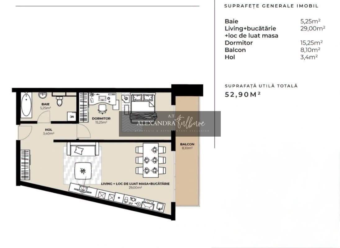 Apartament nou de vânzare | 2 camere | etaj intermediar | balcon - 1