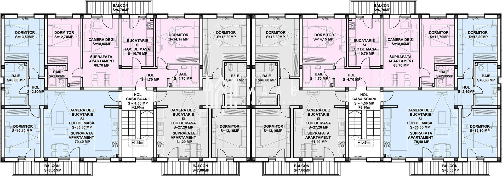 Apartament 3 camere | Mihai Viteazul, Sibiu | 61,2 mp, TVA inclus - 9