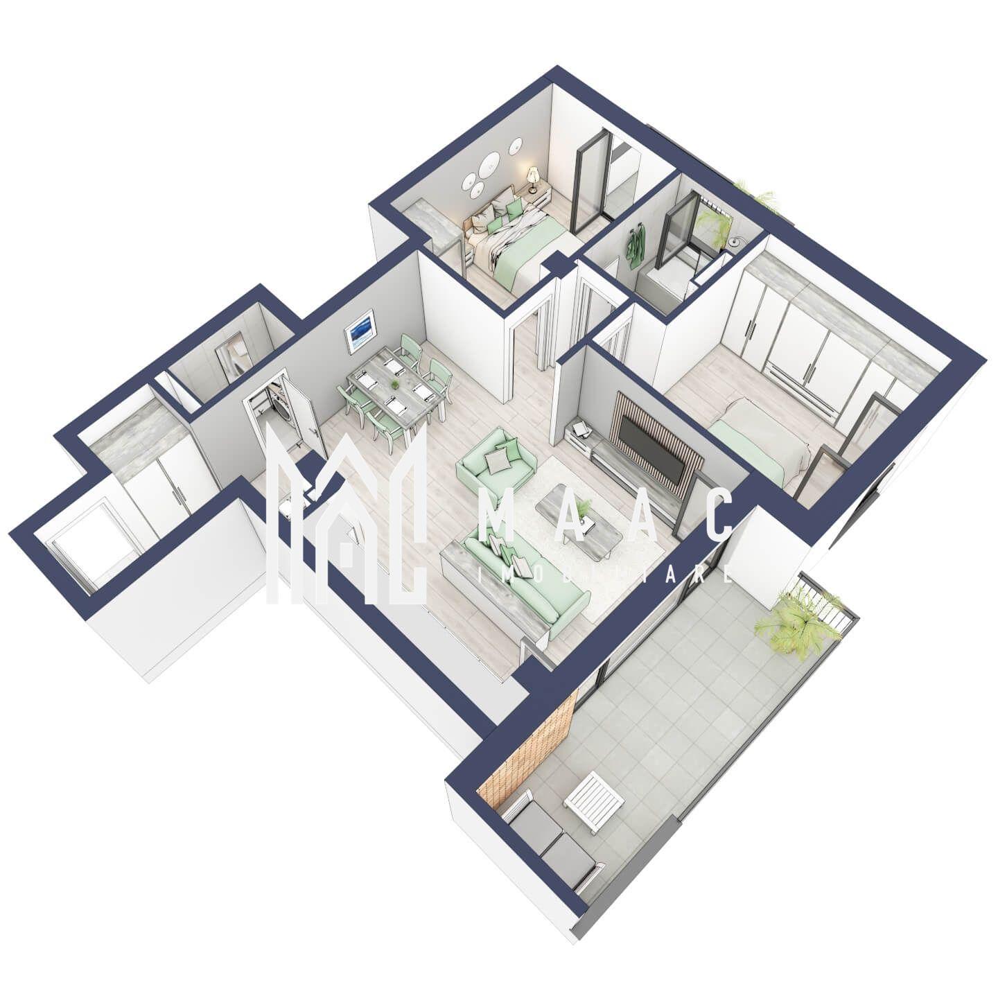 Apartament 3 camere | Balcoane 16.2 mp | Etaj 1 | Turnisor - 3