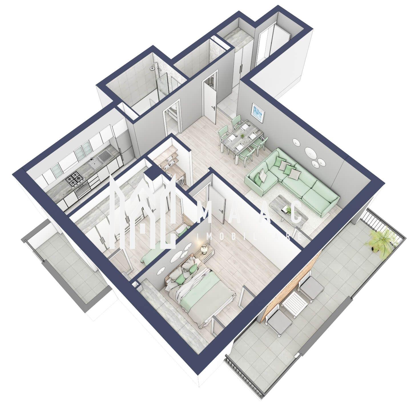 Apartament 3 camere | Balcoane/Terase 31.7 mp | Gradina ca. 61mp | Turnisor - 4