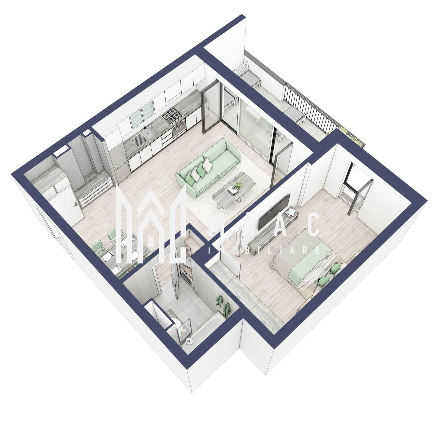 Apartament 2 camere | Etaj 3 | Balcon 10.7 mp | Turnisor - 2