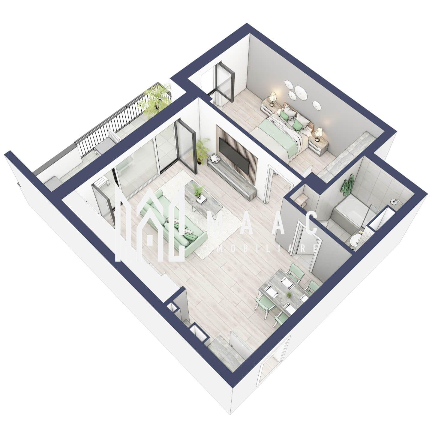 Apartament 2 camere | Etaj 3 | Balcon 10.7 mp | Turnisor - 4