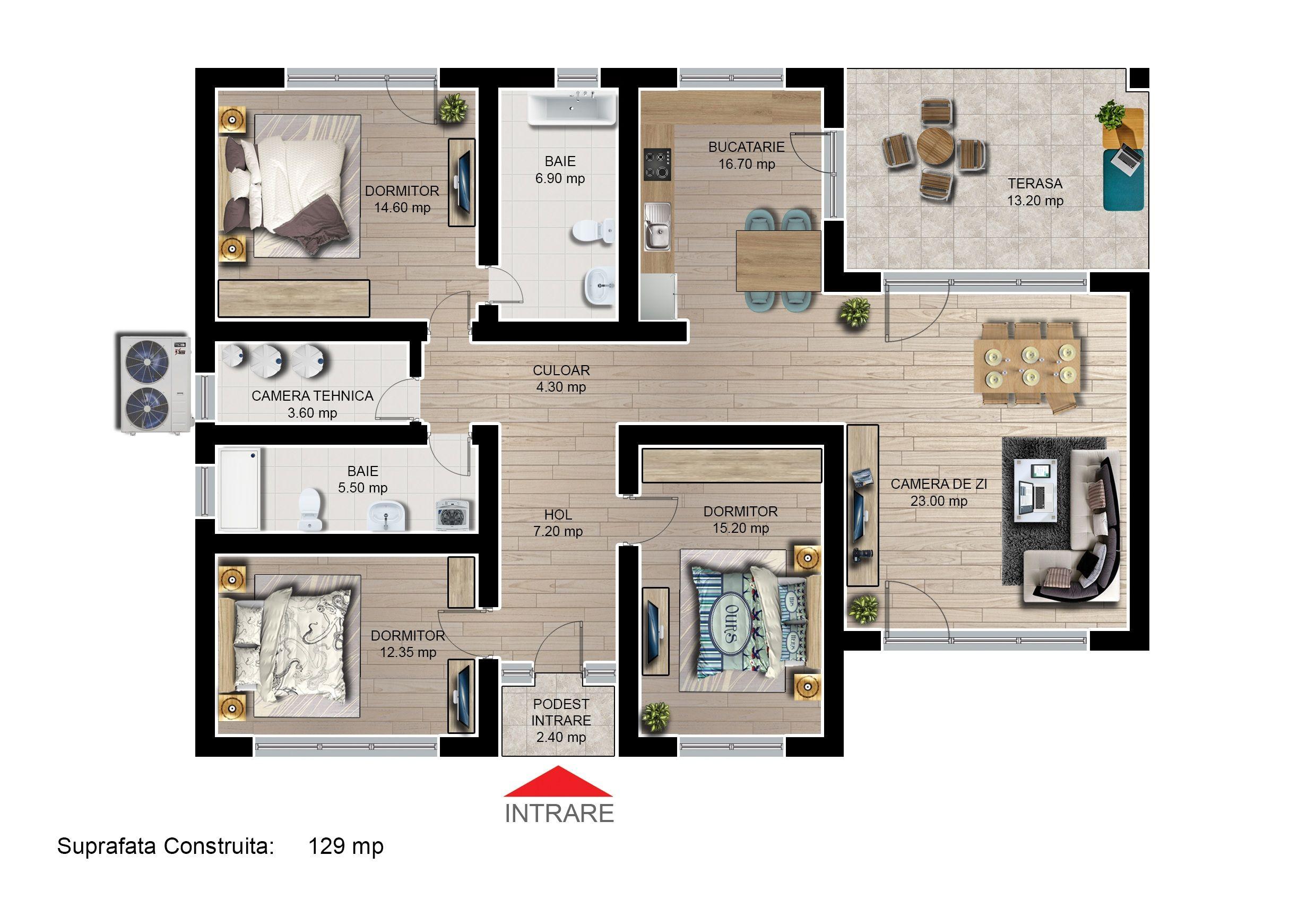 Casa individuala din caramida 4 camere Cartier Izvor Tarlungeni Brasov - 7
