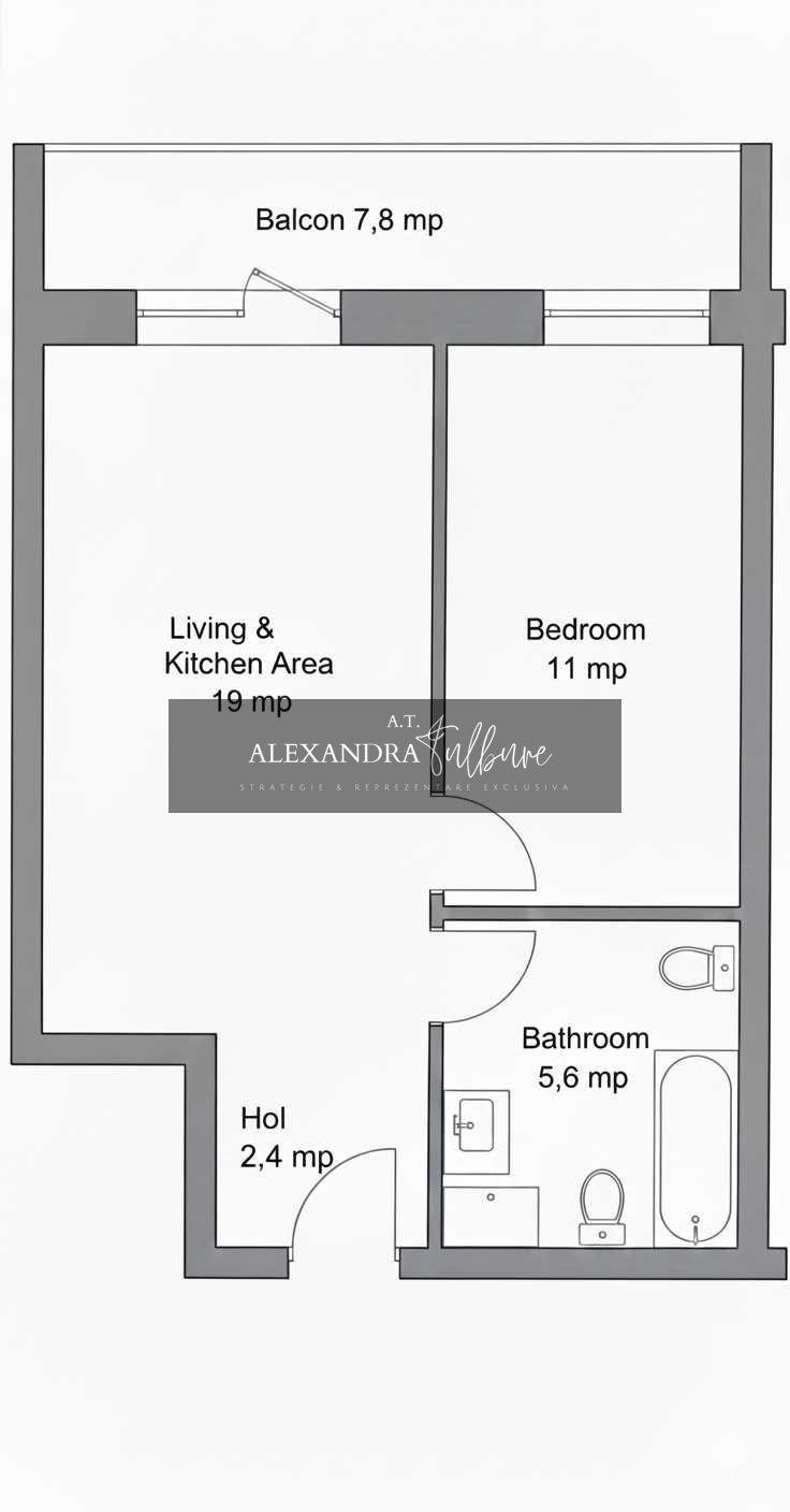 Apartament 2 camere, balcon, etaj intermediar, Terra - 8
