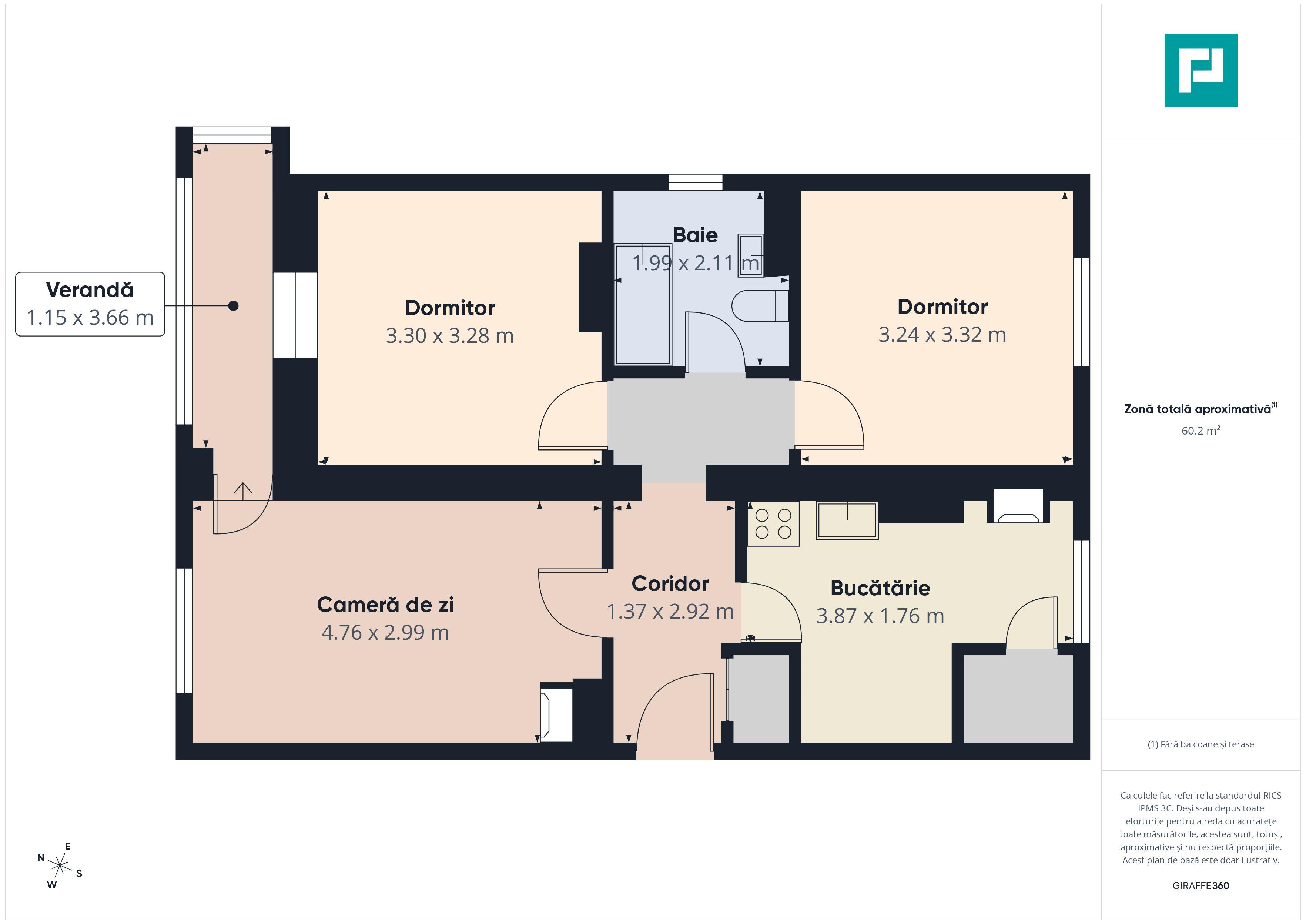 Apartament cu 2 camere și curte ultracentral - 14