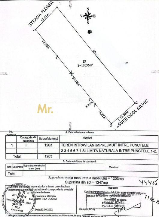 Teren intravilan 1203 mp Bascov-Florea zona Superba - 6