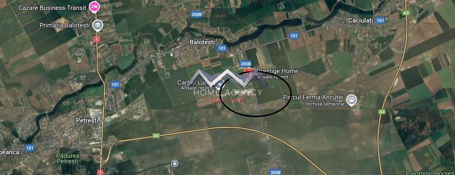 Teren 9700 mp Balotești – Ideal ansamblu rezidențial, acces rapid, utilități - 1