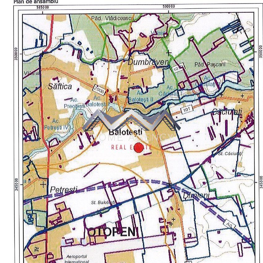 Teren 9700 mp Balotești – Ideal ansamblu rezidențial, acces rapid, utilități - 4